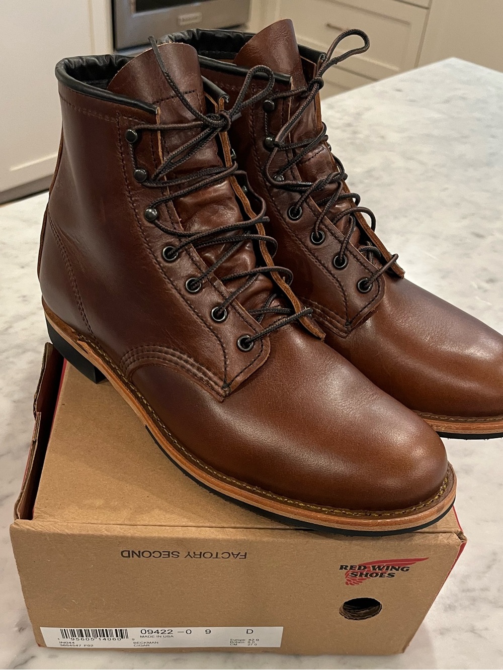 Red Wing 9422 Beckman Cigar Excalliber Lace-Up Boots 9D **Factory Seconds**